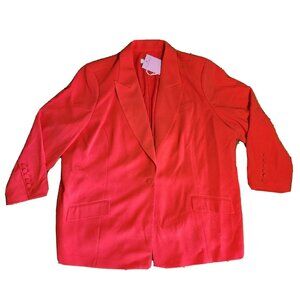 Sergio Hudson Blazer Womens Plus Size 4X for Target Solid All Red Suit NWT